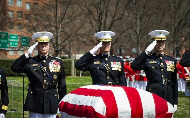 Memorial salute. (Lance Cpl. Alejandro Sierras, U.S. Marine Corps)