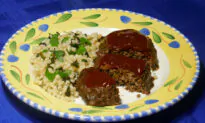 Mediterranean-Style Beef Meatloaf With Mint Couscous