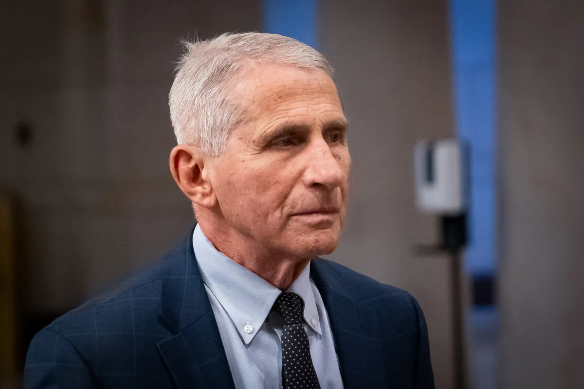 Dr. Anthony Fauci, ex-director of the National Institute of Allergy and Infectious Diseases, in Washington on Jan. 8, 2024. (Madalina Vasiliu/The Epoch Times)