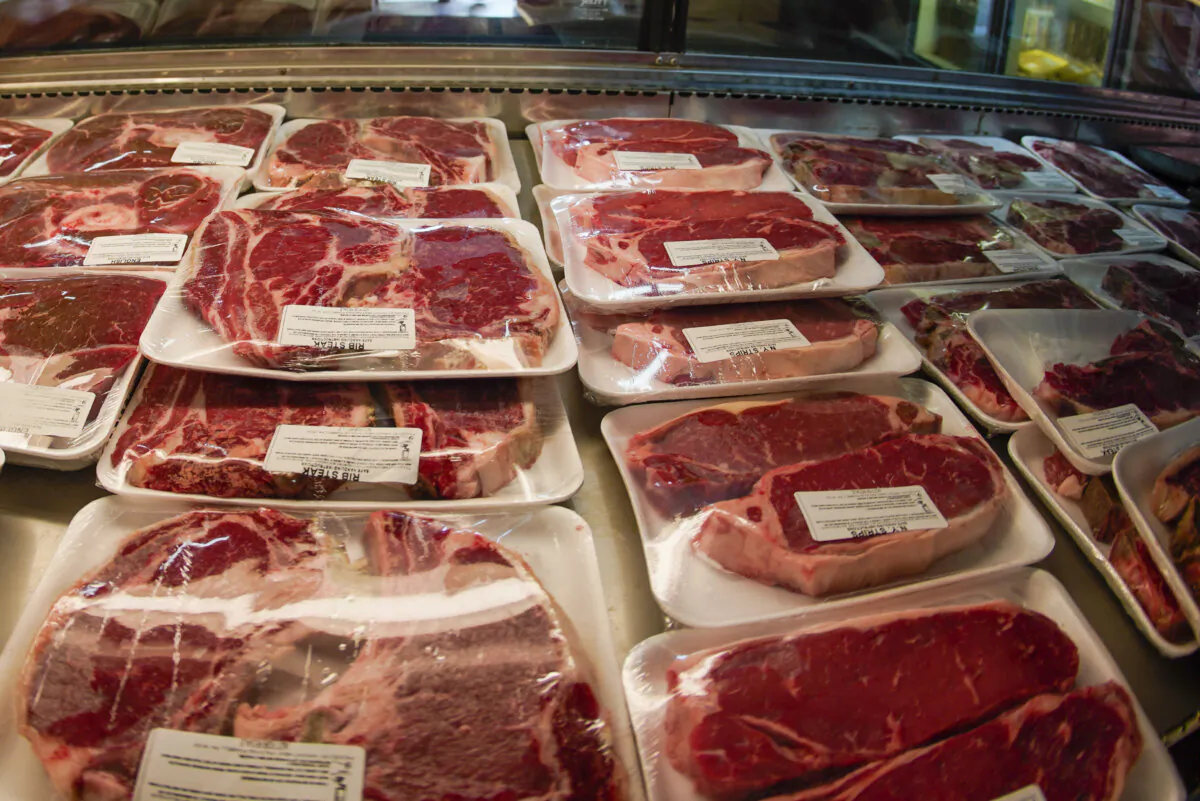 Rows of fresh cut beef in the coolers of the retail section at the Wight's Meat Packing facility in Fombell, Pa. is shown on June 16, 2022. (The Canadian Press/AP-Keith Srakocic)
