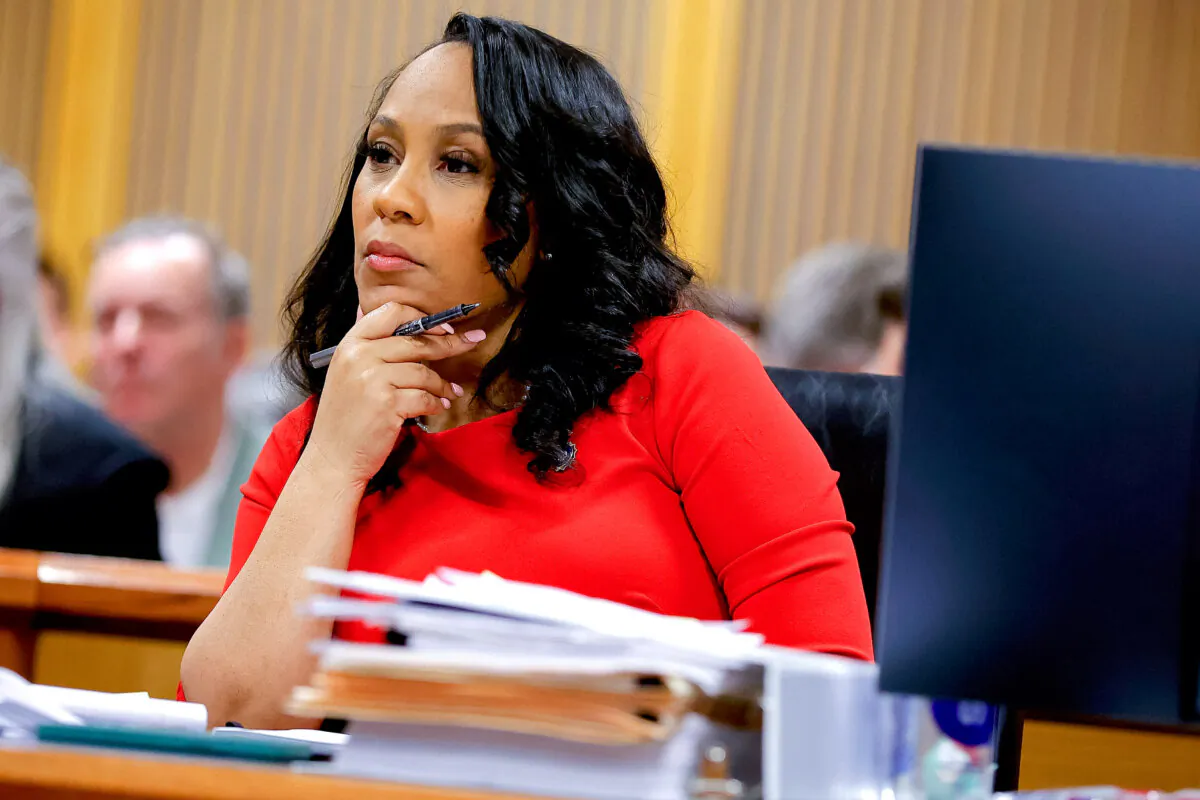 Fulton County District Attorney Fani Willis looks on during a hearing on the Georgia election interference case in Atlanta on March, 1, 2024. (Alex Slitz/AP)