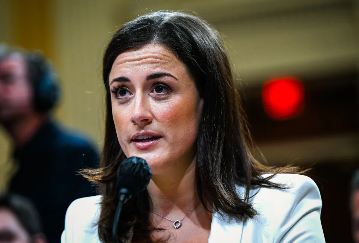 Cassidy Hutchinson, a top former aide to White House chief of staff Mark Meadows, testifies during the sixth hearing by the House January 6 committee at the Capitol on June 28, 2022. (Brandon Bell/Getty Images)