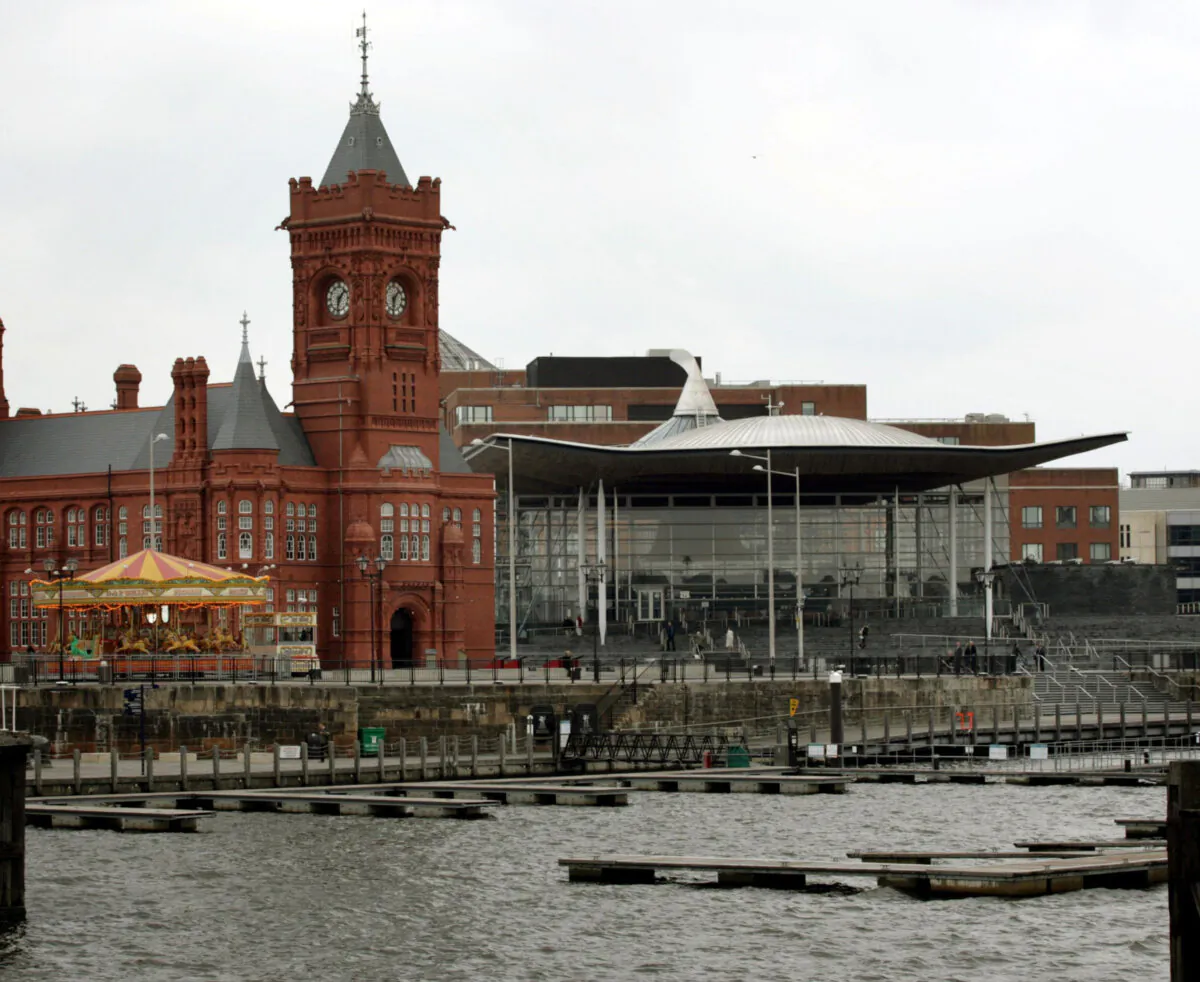 The Senedd, the Welsh Assembly building in Cardiff Bay, on Sept. 20, 2006. (Anthony Devlin/PA Wire)