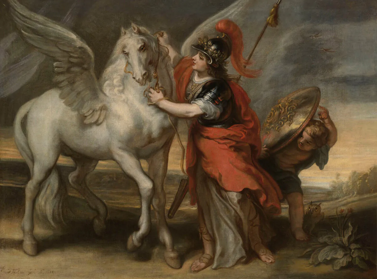 "Athena and Pegasus," 1654, by 
Theodoor van Thulden. Oil on canvas. (Public Domain)