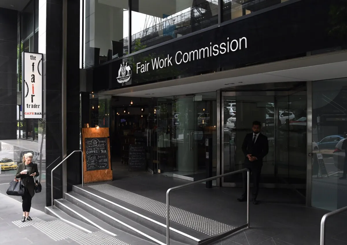 The exterior of Fair Work Commission building in Melbourne, Australia on Feb. 12, 2018. (AAP Image/James Ross) 