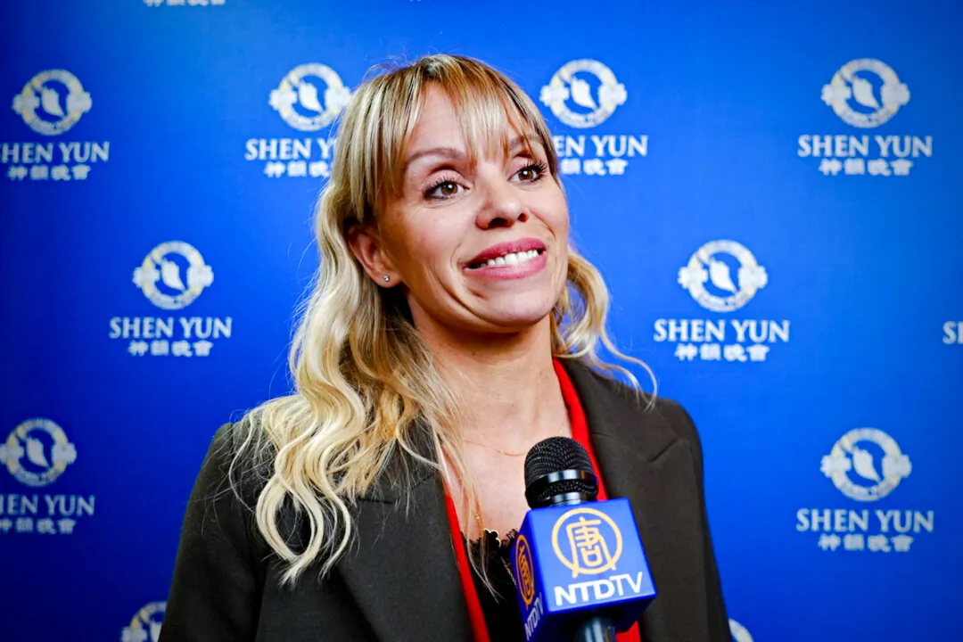Sophie Fanucchi at the Shen Yun Performing Arts performance at Grand Theatre de Provence in Aix-en-Provence, France, on March 4, 2024. (NTD)