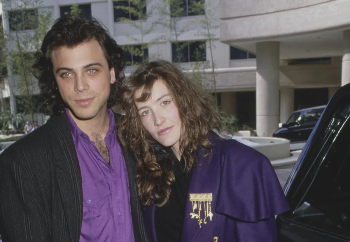 American actress Robyn Bernard (R) in 1990. (Vinnie Zuffante/Getty Images)