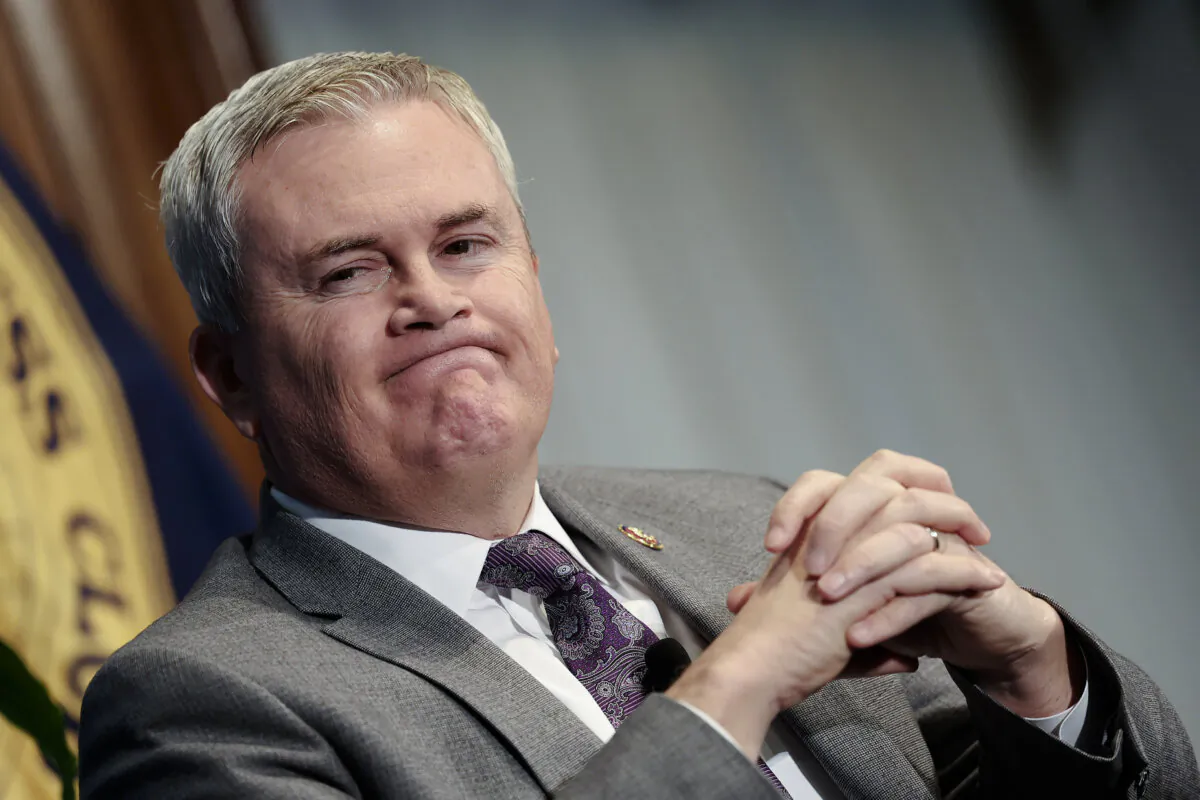 U.S. Rep. James Comer (R-Ky.), Chairman of the House Oversight and Accountability Committee, speaks at a media event at the National Press Club on Jan. 30, 2023, in Washington. (Kevin Dietsch/Getty Images)