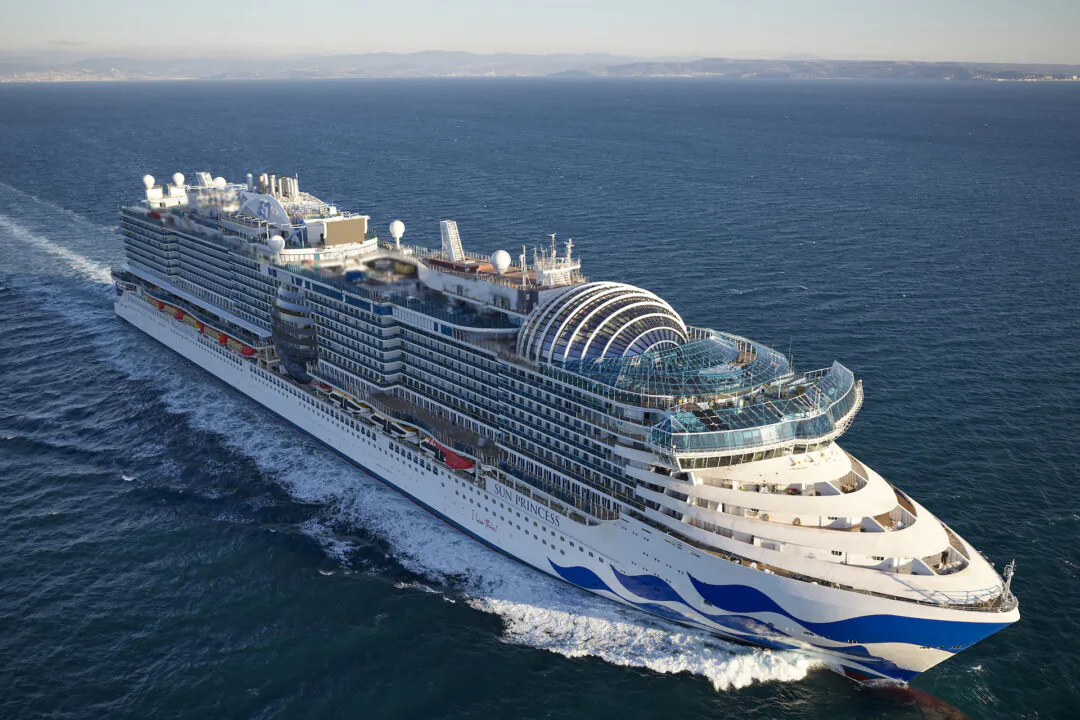 Princess Cruises’ Sun Princess cruise ship, seen here during sea trials, made its maiden voyage from Rome on Feb. 28, 2024. (Courtesy of Princess Cruises/TNS)