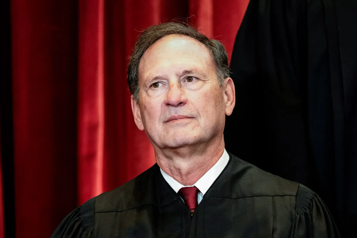 Supreme Court Justice Samuel Alito poses in Washington on April 23, 2021. (Erin Schaff/Reuters)