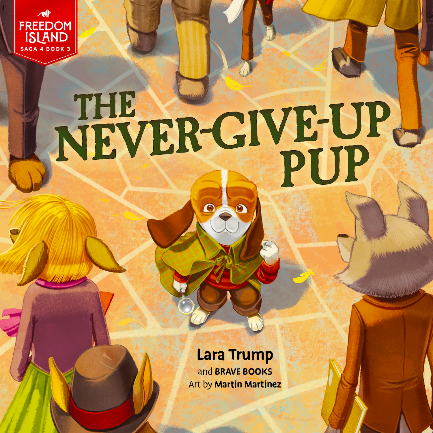 The cover of Lara Trump's new children's book, 'The Never-Give-Up Pup."