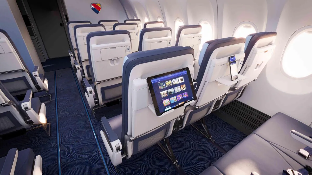 Southwest Airlines will equip new aircraft deliveries with the BL3710 economy class seat from RECARO. The Dallas-based airline will begin taking deliveries in 2025. (RECARO/TNS)