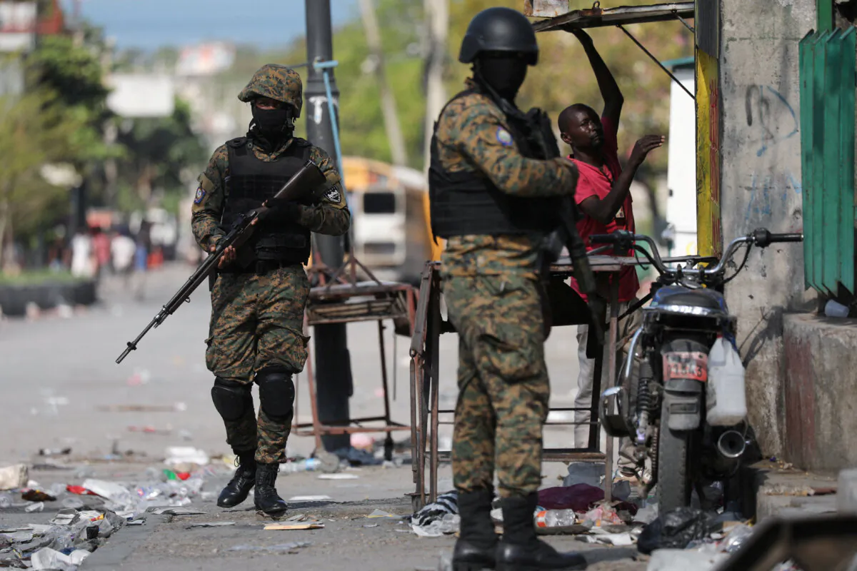 Police officers patrol as Haiti remains in state of emergency due to the violence, in Port-au-Prince, Haiti March 9, 2024. (Ralph Tedy Erol/Reuters)