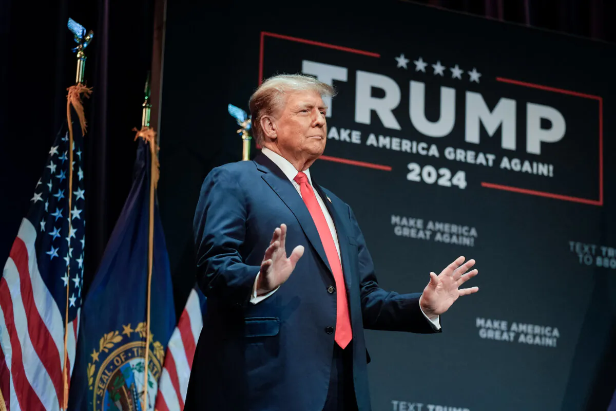 Republican presidential candidate former President Donald Trump during a campaign stop in Rochester, N.H., Sunday, Jan. 21, 2024. (AP Photo/Charles Krupa)