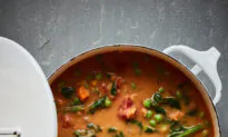 Smoky Chickpea, Red Lentil, and Vegetable Soup