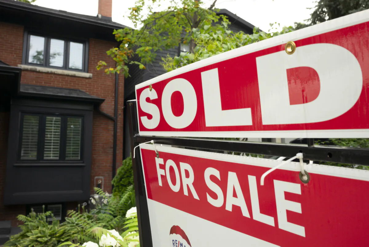 A home is shown for sale in Toronto’s West End on July 15, 2023. (The Canadian Press/Graeme Roy)