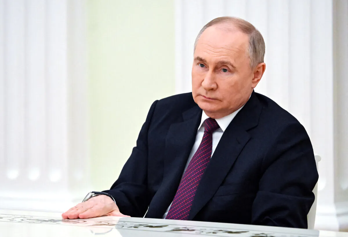 Russian President Vladimir Putin at the Kremlin in Moscow on March 18, 2024.
GRIGORY SYSOYEV/POOL/AFP via Getty Images