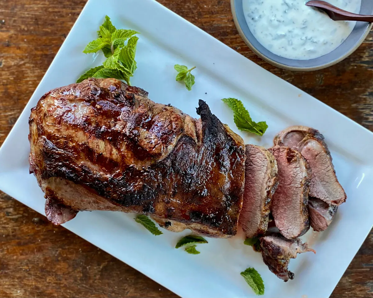 Marinating and oven-roasting the meat makes it tender and full of flavor. (Lynda Balslev for Tastefood)