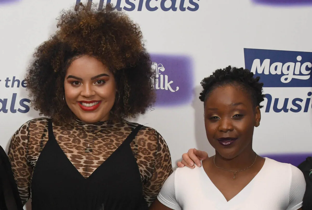 Seyi Omooba (R) attends Magic Radio's event 'Magic at The Musicals' held at Royal Albert Hall in London, England, on May 21, 2018. (Stuart C. Wilson/Getty Images)