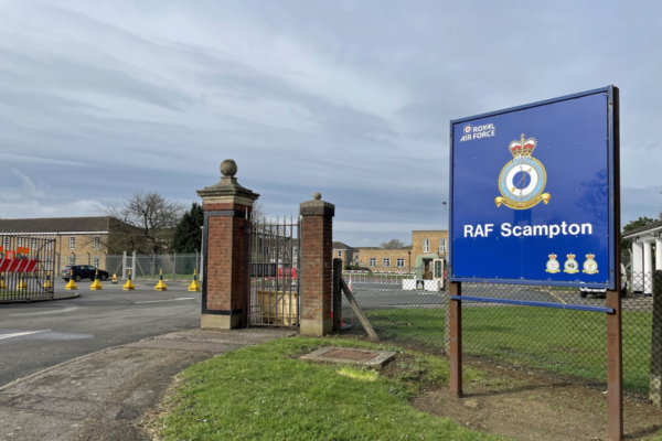 A view of RAF Scampton where the Dambusters were based during the Second World War, in Lincoln, England, on March 29, 2023. (Callum Parke/PA Wire)
