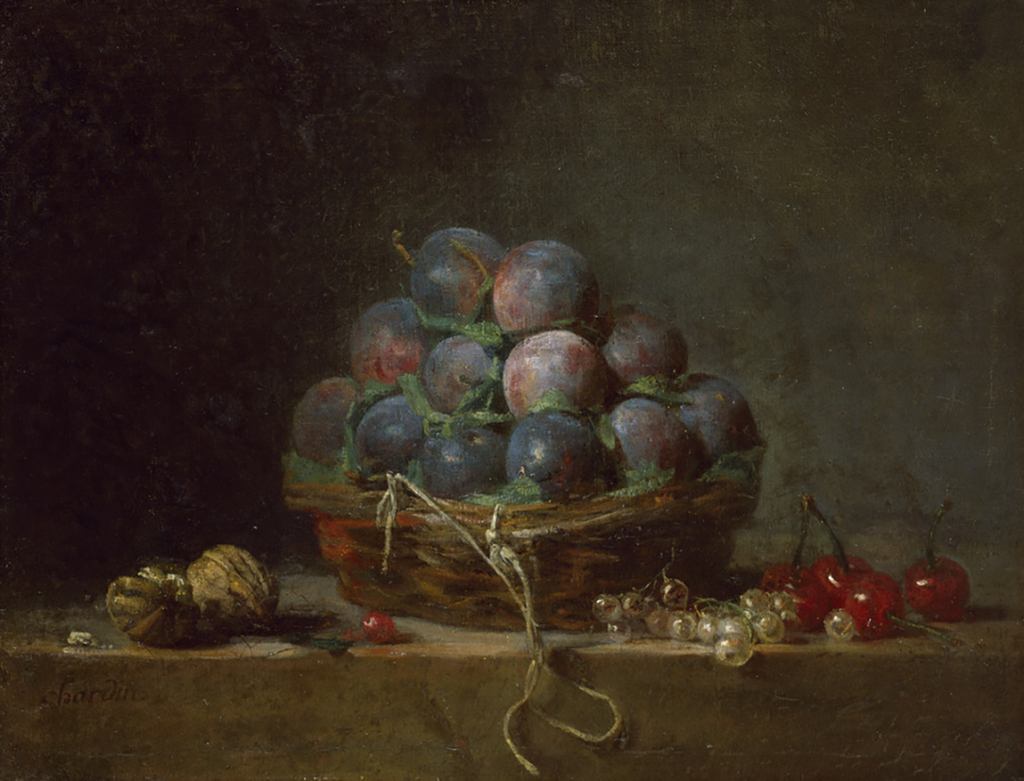 Basket of Plums-Chardin