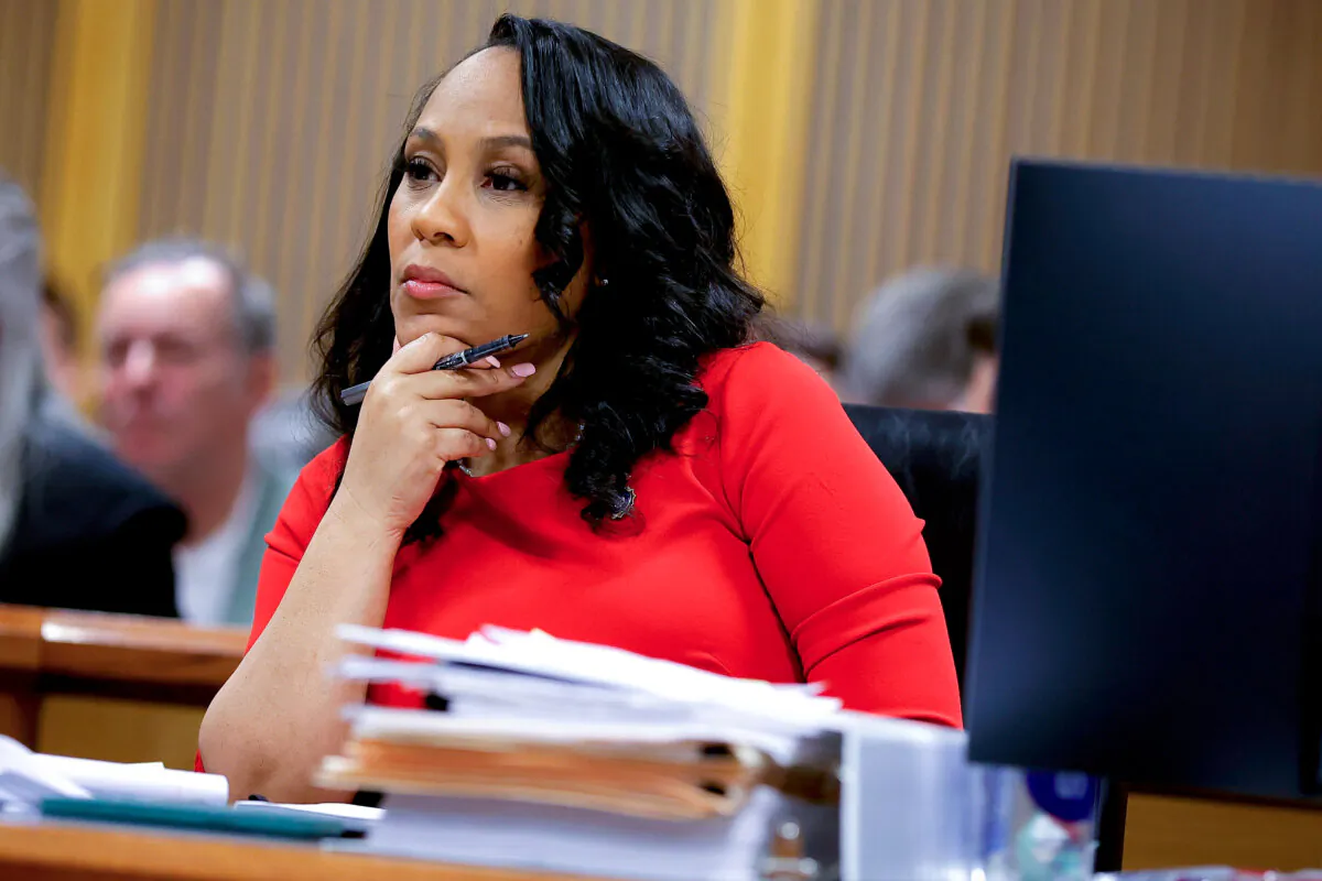Fulton County District Attorney Fani Willis looks on during a hearing on the Georgia election interference case in Atlanta on March, 1, 2024. (Alex Slitz/AP)