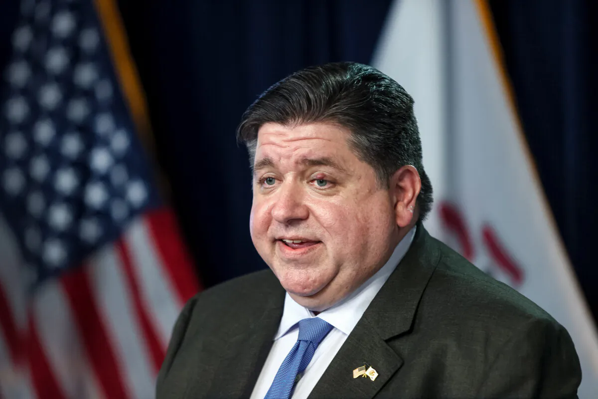 Illinois Gov. J.B. Pritzker speaks in Chicago, Ill., on Aug. 4, 2021. (Scott Olson/Getty Images)
