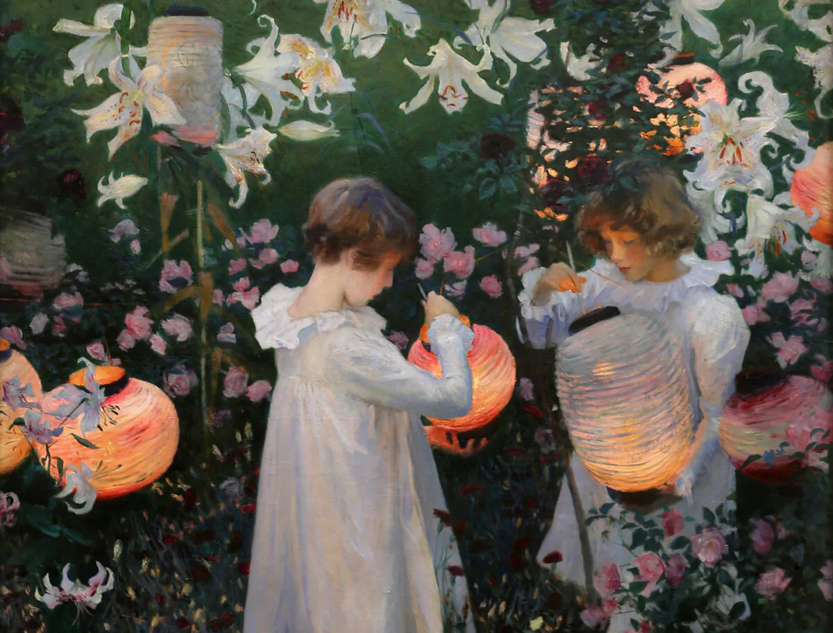 "Carnation, Lily, Lily, Rose," between 1885 and 1886, by John Singer Sargent. Oil on canvas; 60 1/2 inches by 68 1/2 inches. Tate Britian, London. (Sailko/CC BY 4.0 Deed)