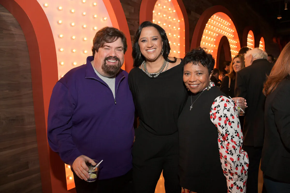 Executive producer Dan Schneider (L), SVP of Talent and Casting for Nickelodeon Shelly Sumpter Gillyard (C), and EVP of Global Inclusion Strategy and Diversity of Viacom Marva Smalls (R) attend Nickelodeon's celebration of the new Burbank facility in Los Angeles, Calif., on Jan. 11, 2017. (Charley Gallay/Getty Images)