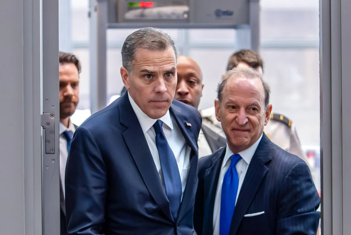 Hunter Biden (L), son of President Joe Biden, arrives with attorney Abbe Lowell at the O'Neill House Office Building for a closed-door deposition in a Republican-led investigation into the Biden family, on Capitol Hill on Feb. 28, 2024. (J. Scott Applewhite/AP)