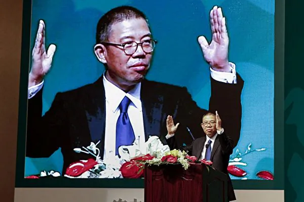 During the CCP's two sessions, China's richest man, Zhong Shanshan, faced a collective online backlash from nationalists like the Little Pinks, potentially becoming the next target of the CCP's crackdown. The picture shows him gesturing during a speech at a press conference in Beijing on May 6, 2013. (STR/CNS/AFP)