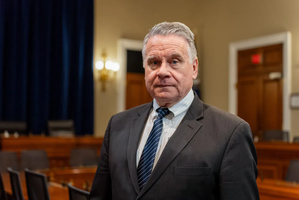 Rep. Chris Smith (R-N.J.), Congressional-Executive Commission on China (CECC) chair, after a hearing about the Chinese Communist Party's forced organ harvesting, in Washington on March 20, 2024. (York Du/The Epoch Times)