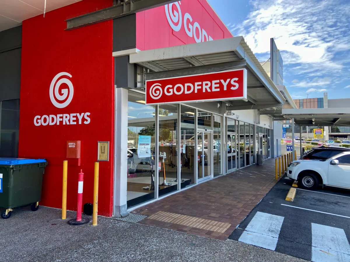 A Godfreys store in Brisbane's south in Australia on Feb. 14, 2024. (Daniel Y. Teng/The Epoch Times)