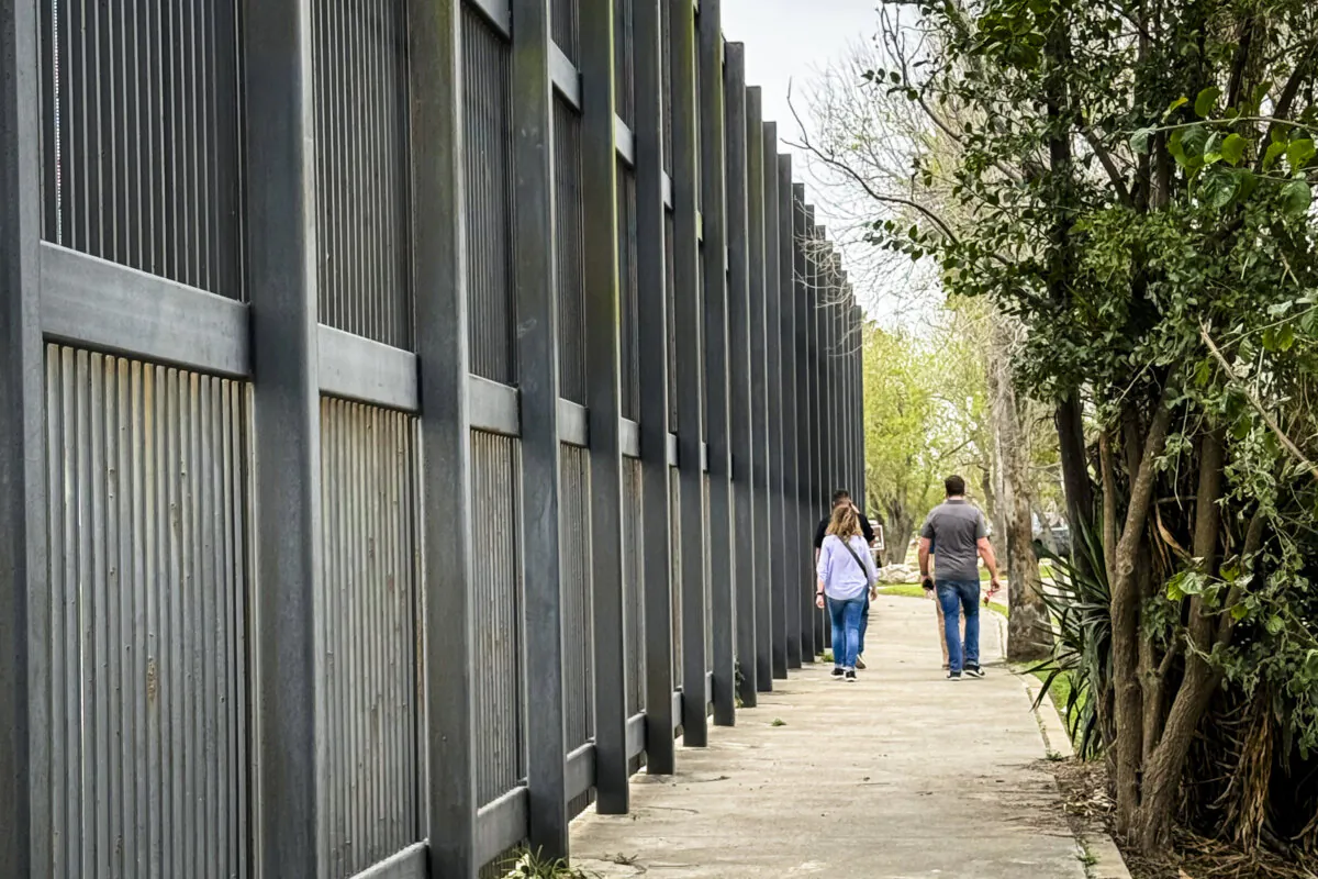 The border wall in Brownsville, Texas, on Feb. 28, 2024. (Emel Akan/The Epoch Times)