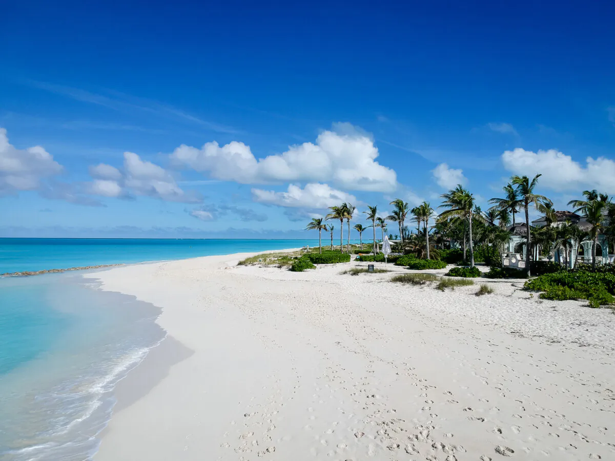 The blue sea and white sandy beaches of Grace Bay, Providenciales, Turks and Caicos. (Dreamstime/TNS)