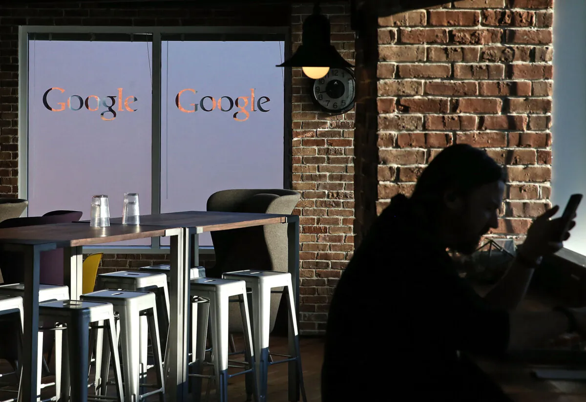 An employee sits in the cafeteria of Google's Washington headquarters, Jan. 8, 2015, in Washington, D.C. (Mark Wilson/Getty Images/TNS)