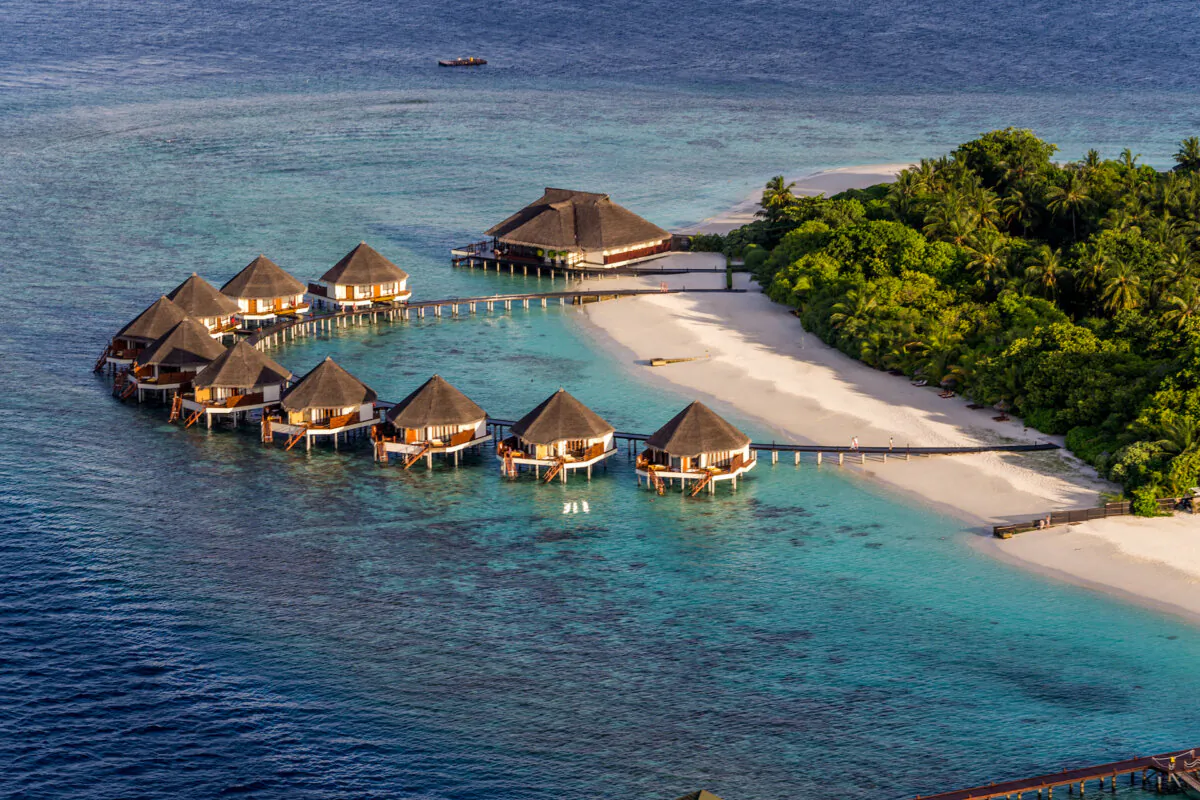 A beach scene from Meedhupparu in the Maldives. (Dreamstime/TNS)