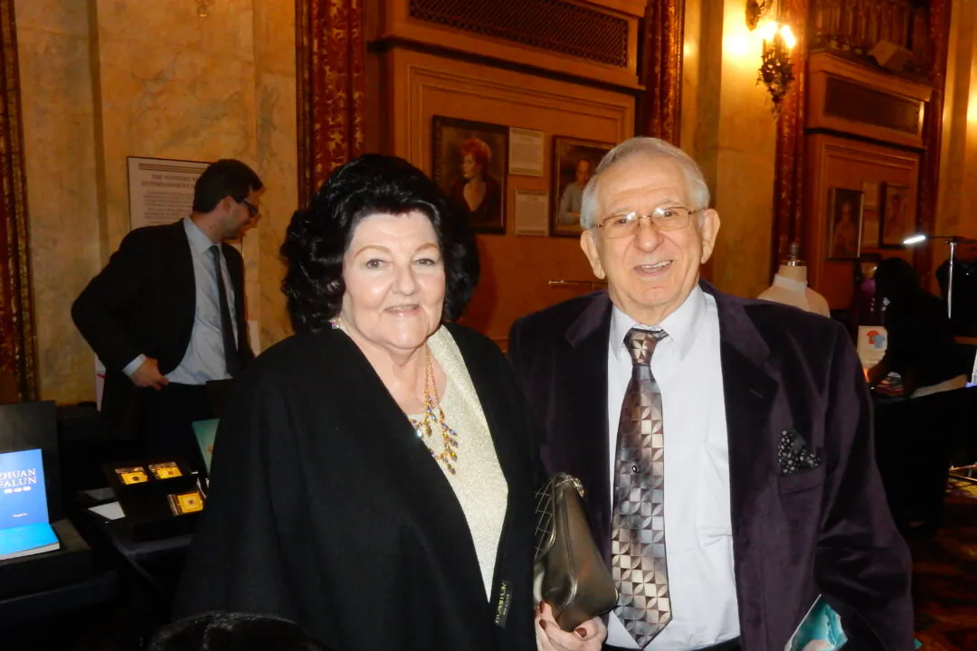 Sharon Liguori and Jack Liguori attended Shen Yun Performing Arts at Shea's Buffalo Theatre, in Buffalo, N.Y., on March 23, 2024. (Weiyong Zhu/The Epoch Times)
