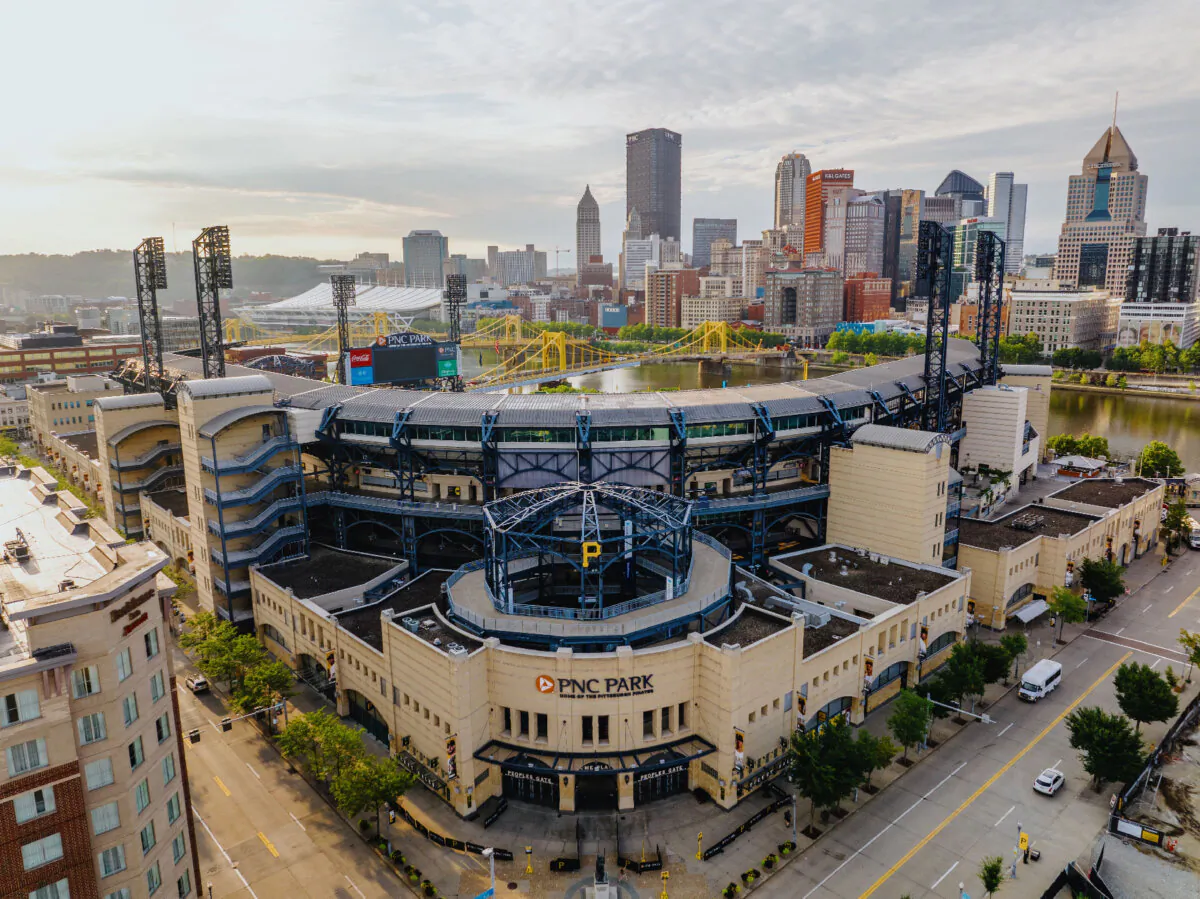 PNC Park, home of the Pittsburgh Pirates, sits next to the Allegheny River. (Photo courtesy of Dustin McGrew/Visit Pittsburgh)