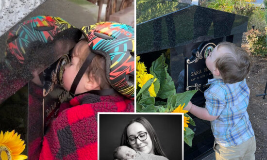 3-Year-Old Kisses the Memorial of His Mom Who Died by Suicide, Calls Her 'Family's Angel': VIDEO