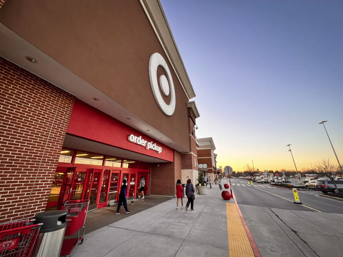 The entrance of a Target store in Ellicott City, Md., on March 24, 2024. (Madalina Vasiliu/The Epoch Times)