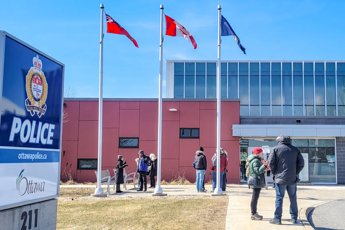The disciplinary hearing for Ottawa Police Service Detective Helen Grus continues in Kanata on March 25, 2024. (Matthew Horwood/The Epoch Times)