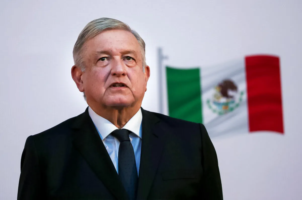 Mexican President Andrés Manuel López Obrador attends the commemoration of his second anniversary in office at the National Palace in Mexico City, Mexico, on Dec. 1, 2020. (Marco Ugarte/AP Photo)
