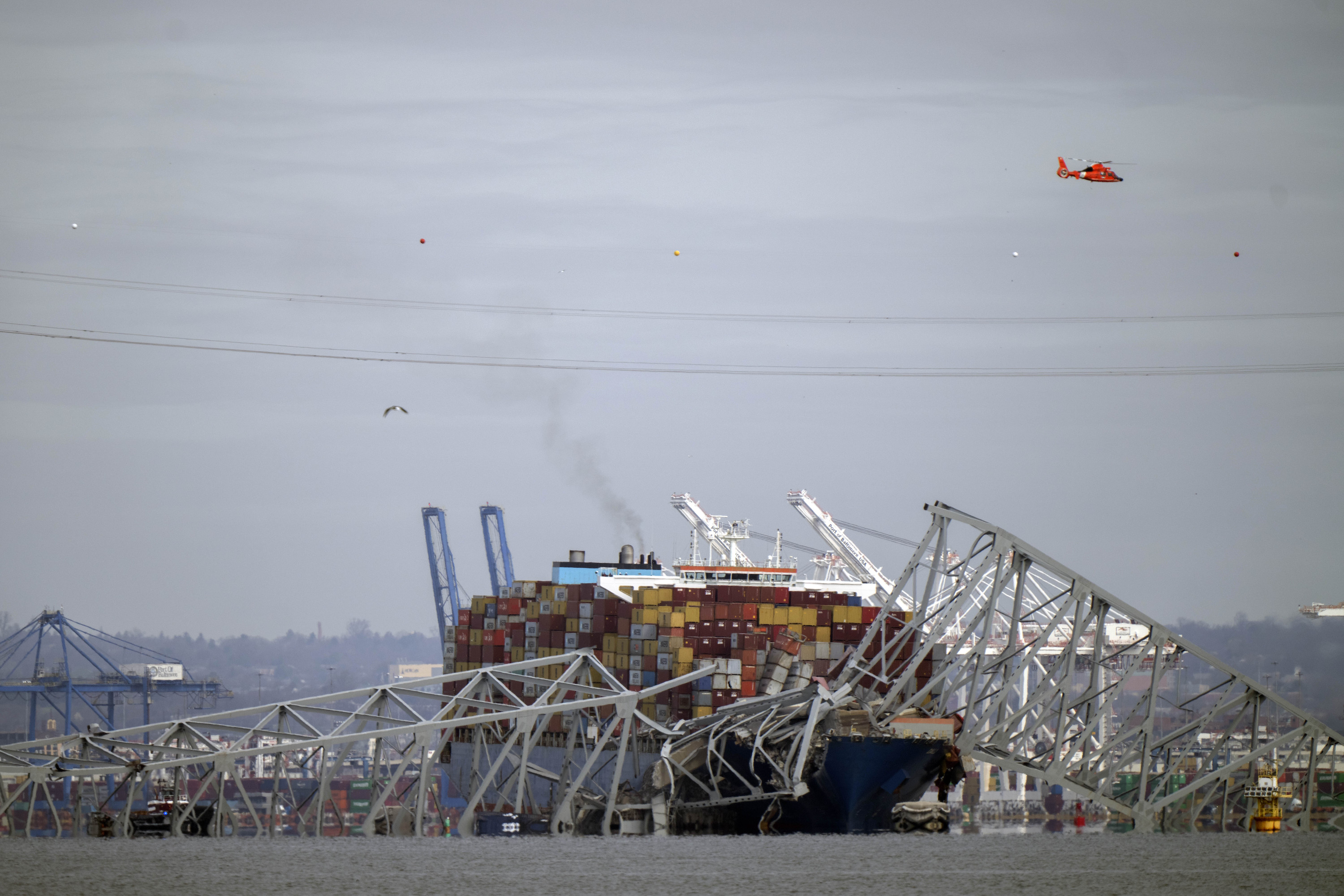 View of Collapsed Baltimore Bridge After Ship Collision | EpochTV