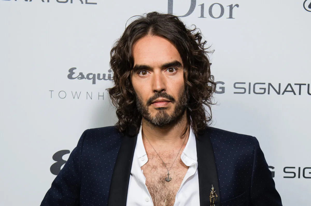 Russell Brand takes part in a discussion at Esquire Townhouse, Carlton House Terrace in London, England, on Oct. 14, 2017. (Jeff Spicer/Getty Images)