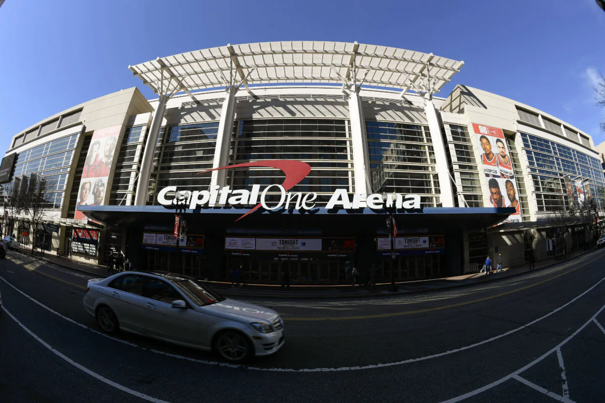 An exterior view of Capital One Arena is seen in Washington on March 16, 2019. (Nick Wass/AP Photo)