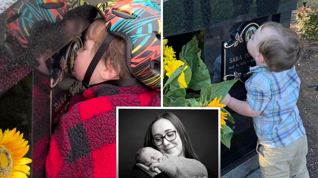 3-Year-Old Kisses the Memorial of His Mom Who Died by Suicide, Calls Her ‘Family’s Angel’: VIDEO