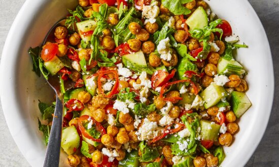 Skillet-Roasted Chickpeas Add Crunch to This Chopped Salad