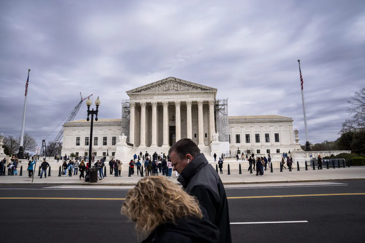 U.S. Supreme Court in Washington on March 22, 2024. (Madalina Vasiliu/The Epoch Times)