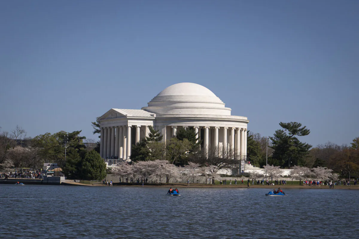 Thomas Jefferson Memorial in Washington on March 25, 2024. (Madalina Vasiliu/The Epoch Times)